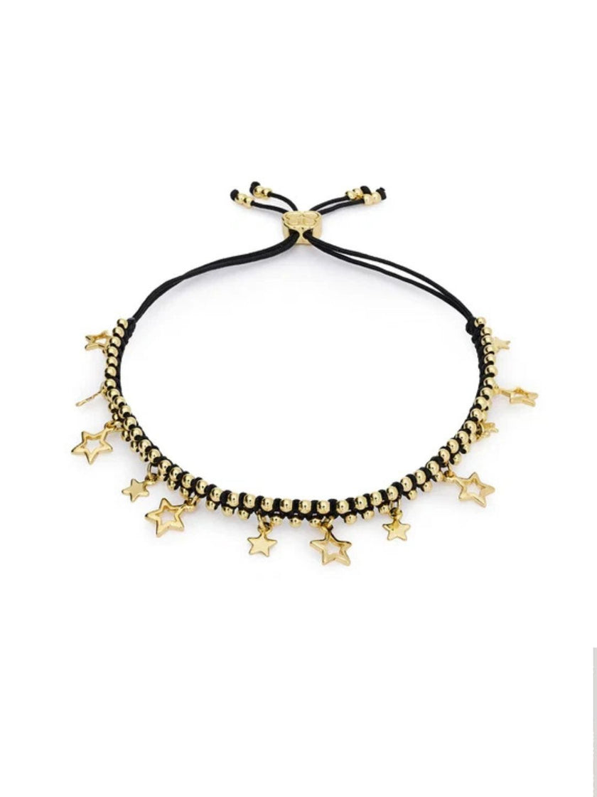Estelle Black and Gold Charm Bracelet