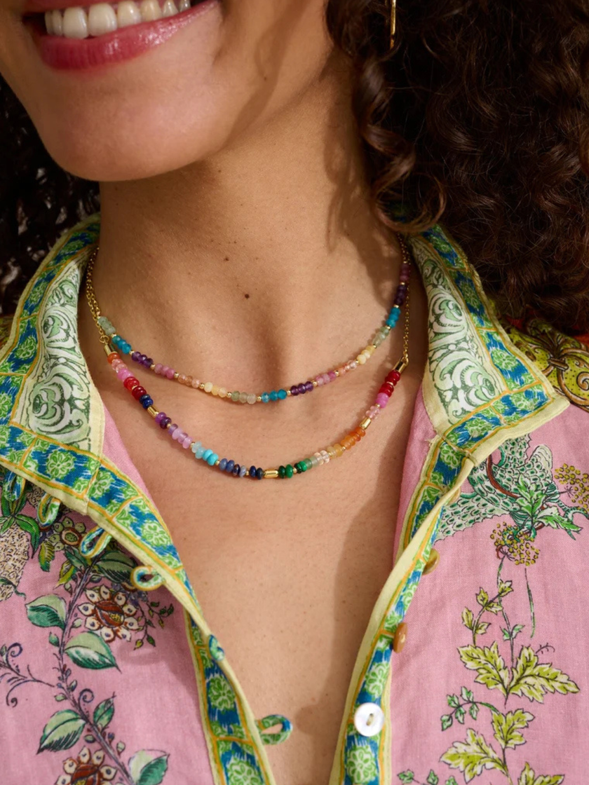 Molly Gold & Rainbow Necklace