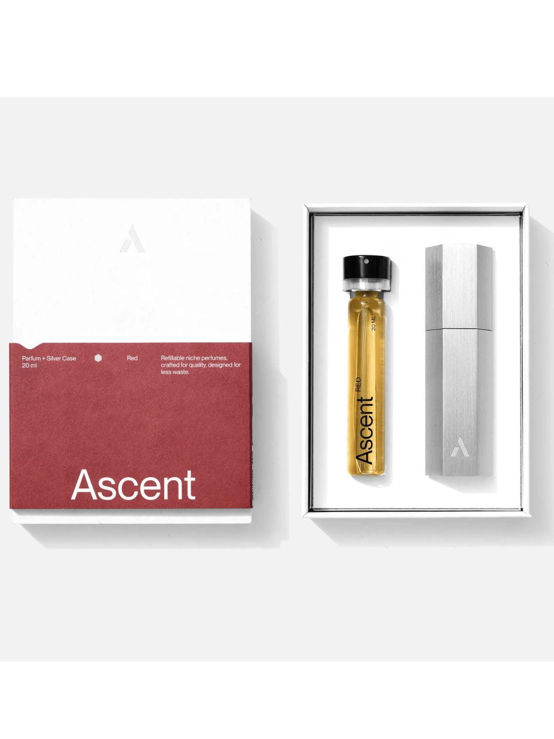 ASCENT Perfum Red + Silver case