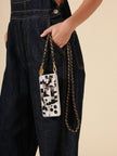 LOU PHONE CHAIN BLACK GOLD - 120CM