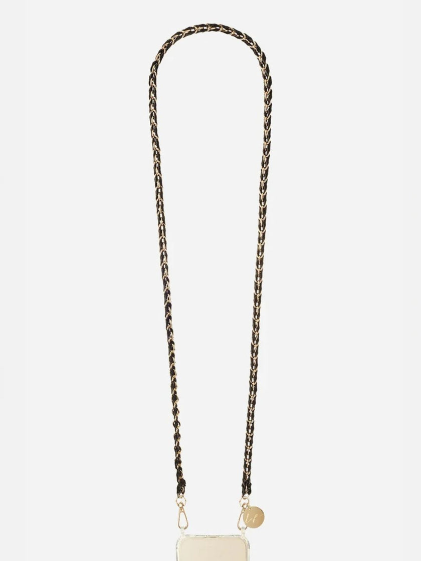 LOU PHONE CHAIN BLACK GOLD - 120CM