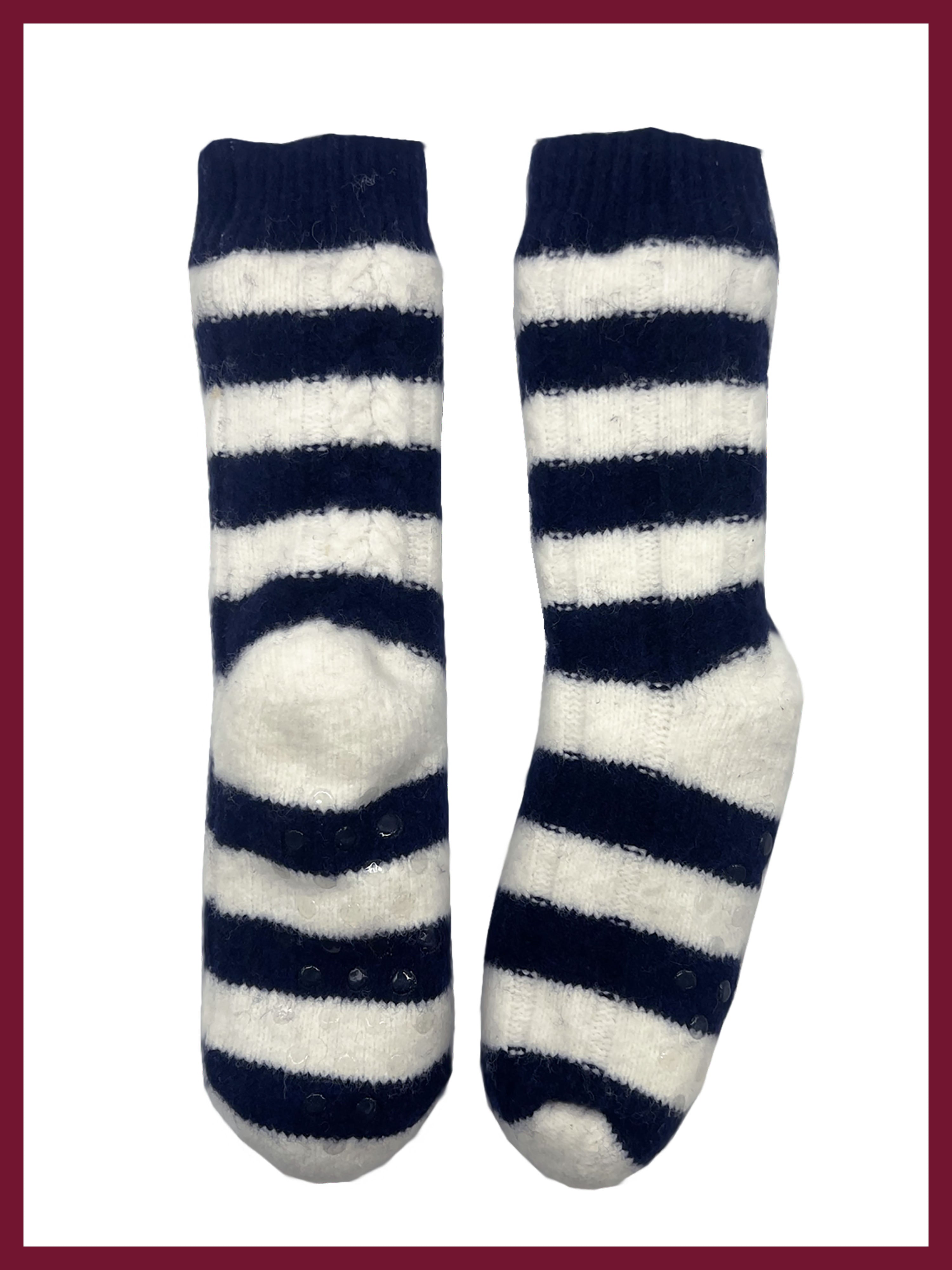 Snug Cosy Sock In Navy Stripe