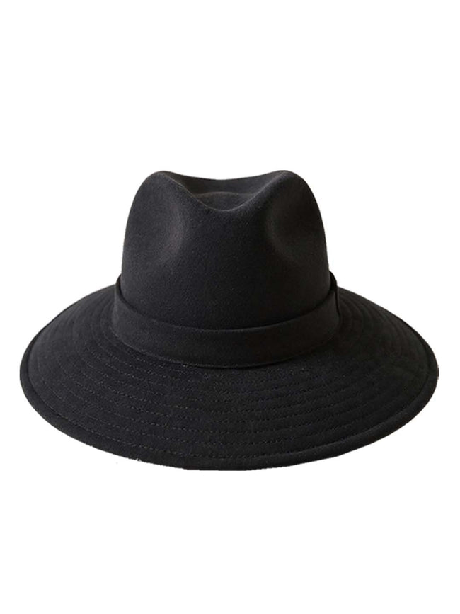 Women's black velvet fedora hat for sophisticated styling