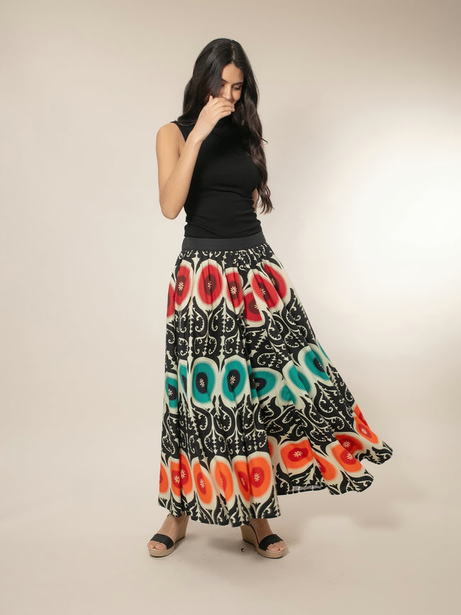 Suzani Tia Skirt - Multi