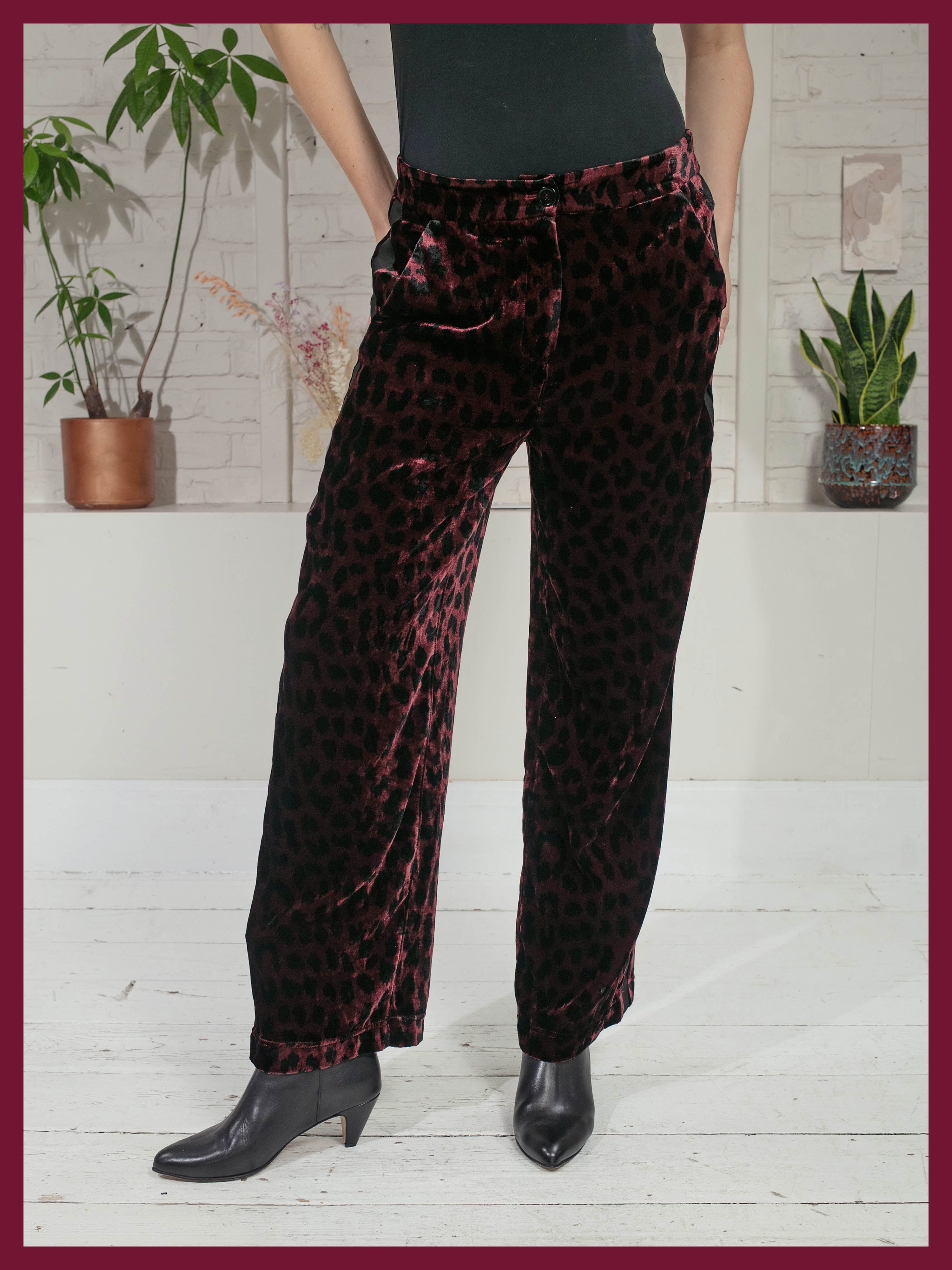 Tori Leopard Tuxedo Pants