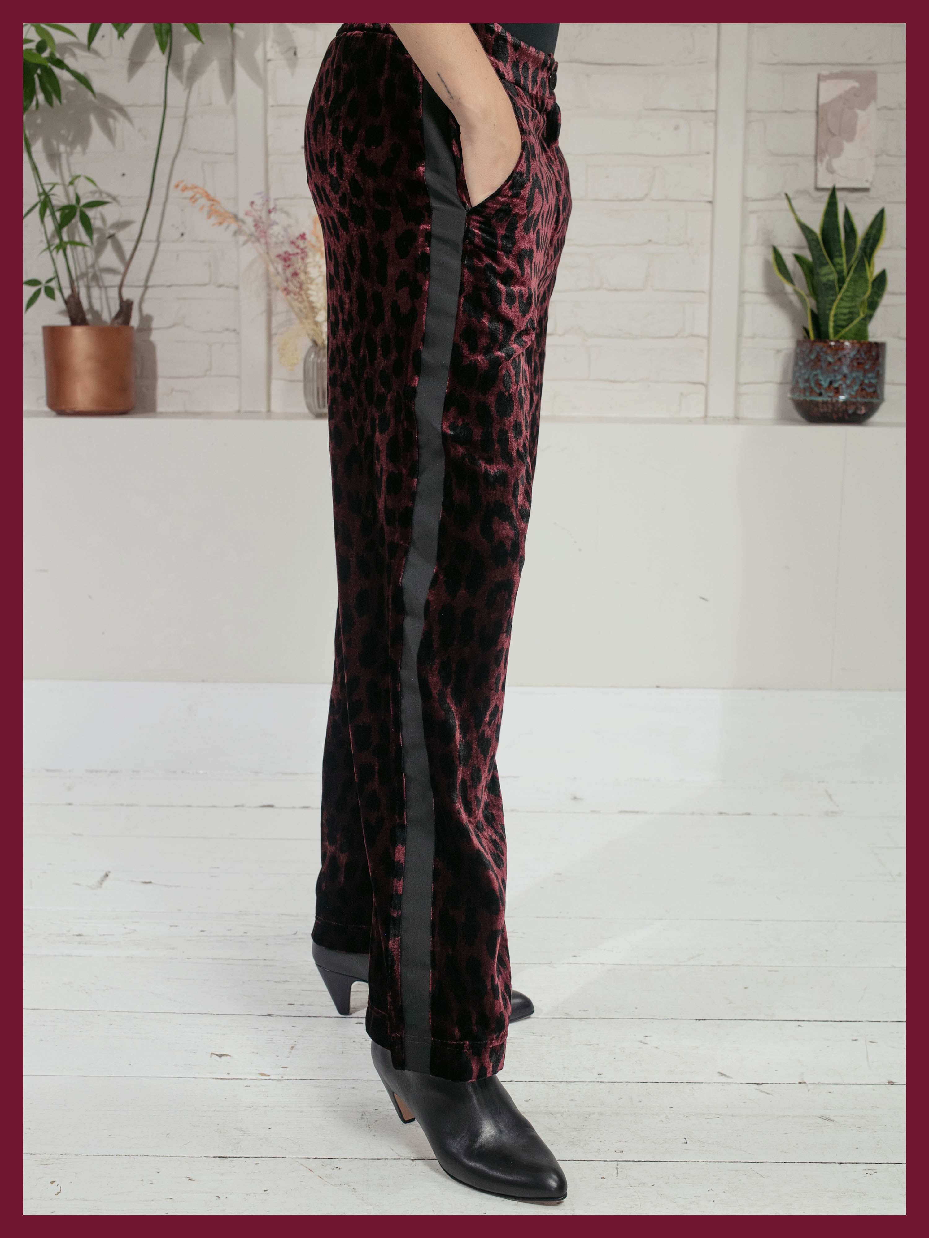 Tori Leopard Tuxedo Pants