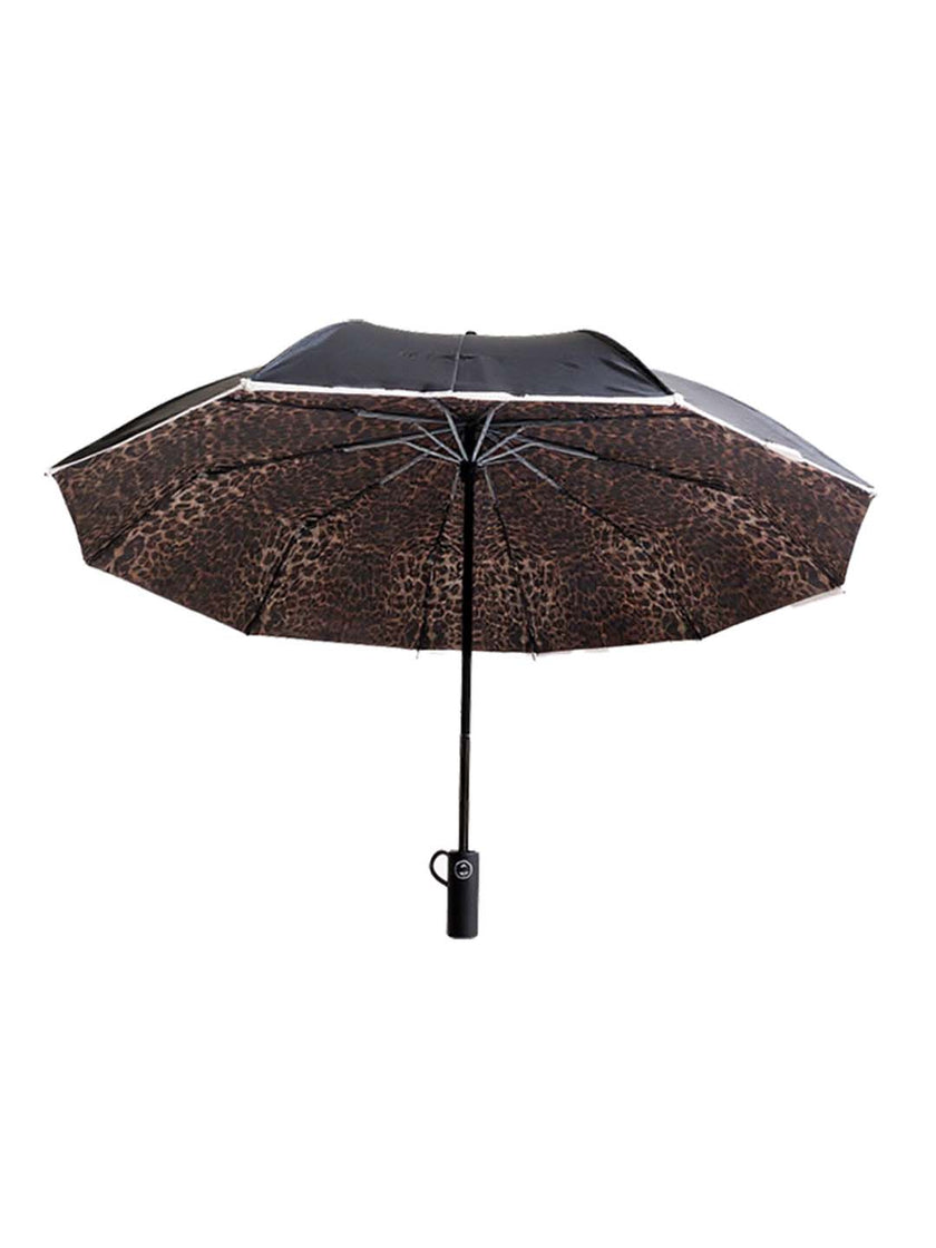 Women's leopard print umbrella for fashionable rainy days