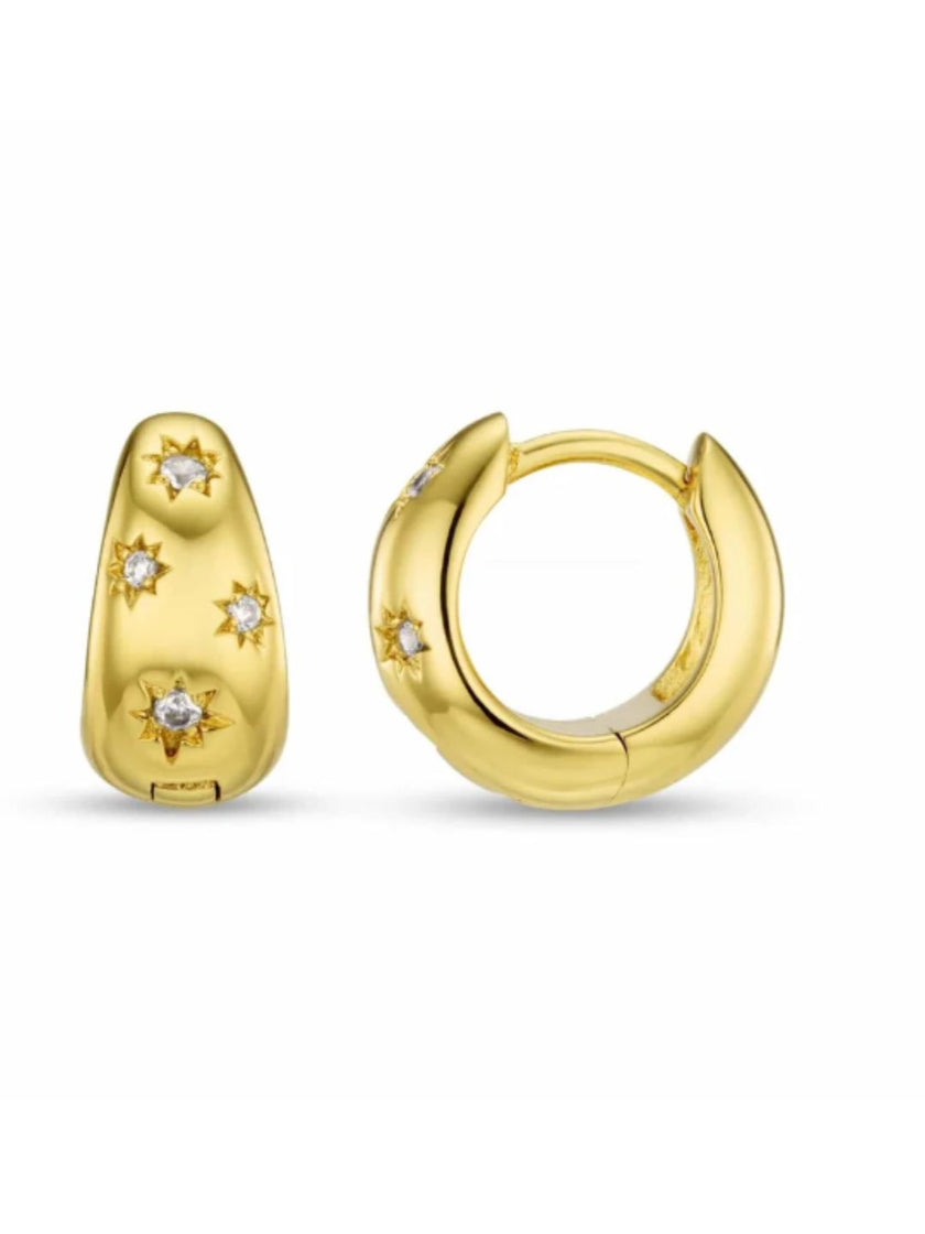Crystal Engraved Starburst Gold