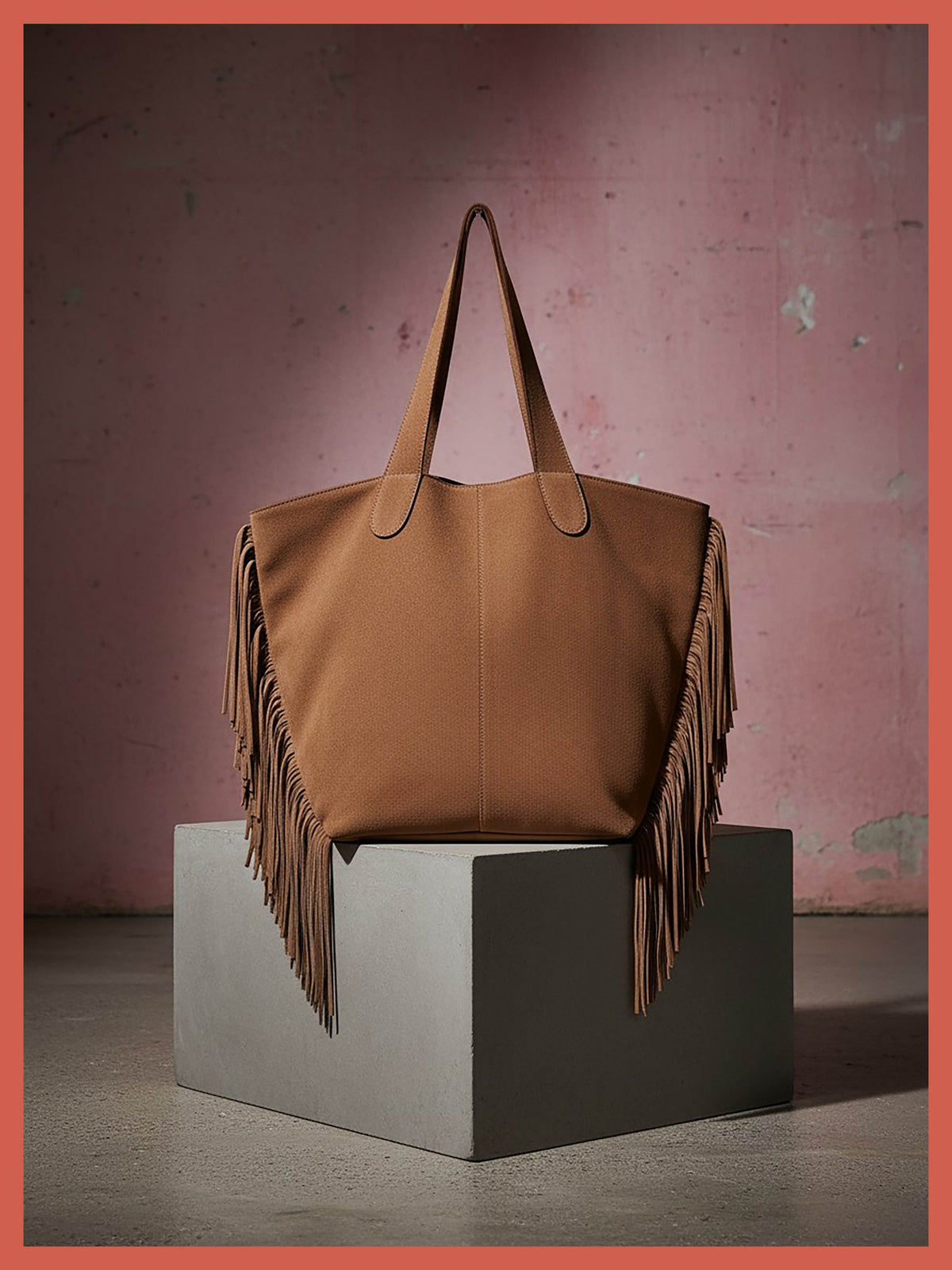 Vancouver Soft Suede Tote - Camel