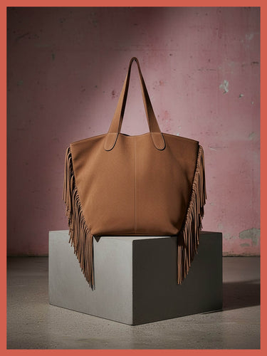 Vancouver Soft Suede Tote - Camel