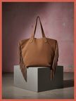 Vancouver Soft Suede Tote - Camel