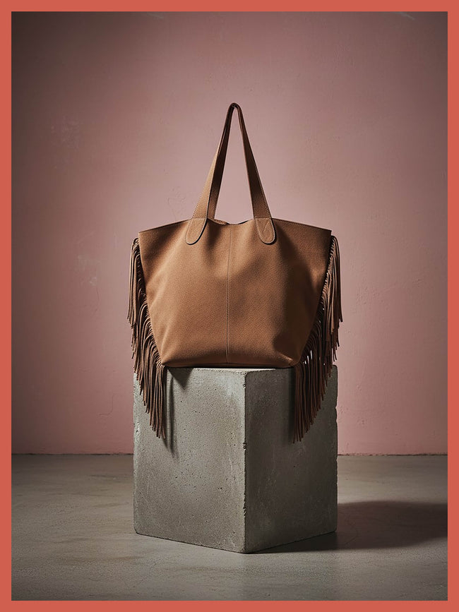 Vancouver Soft Suede Tote - Camel
