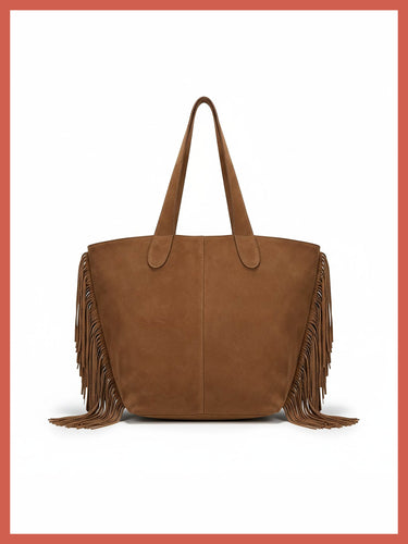 Vancouver Soft Suede Tote - Camel