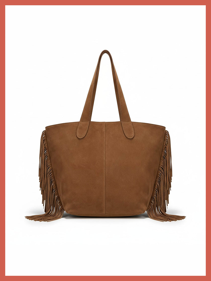 Vancouver Soft Suede Tote - Camel