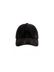 Velvet Baseball Cap-Black