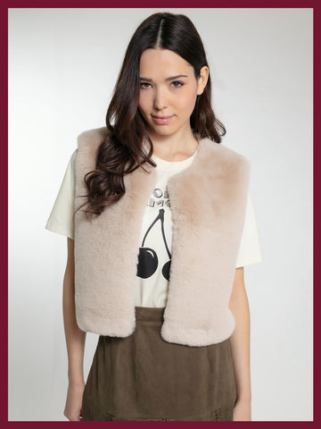EDELWEISS GILET IN MINK