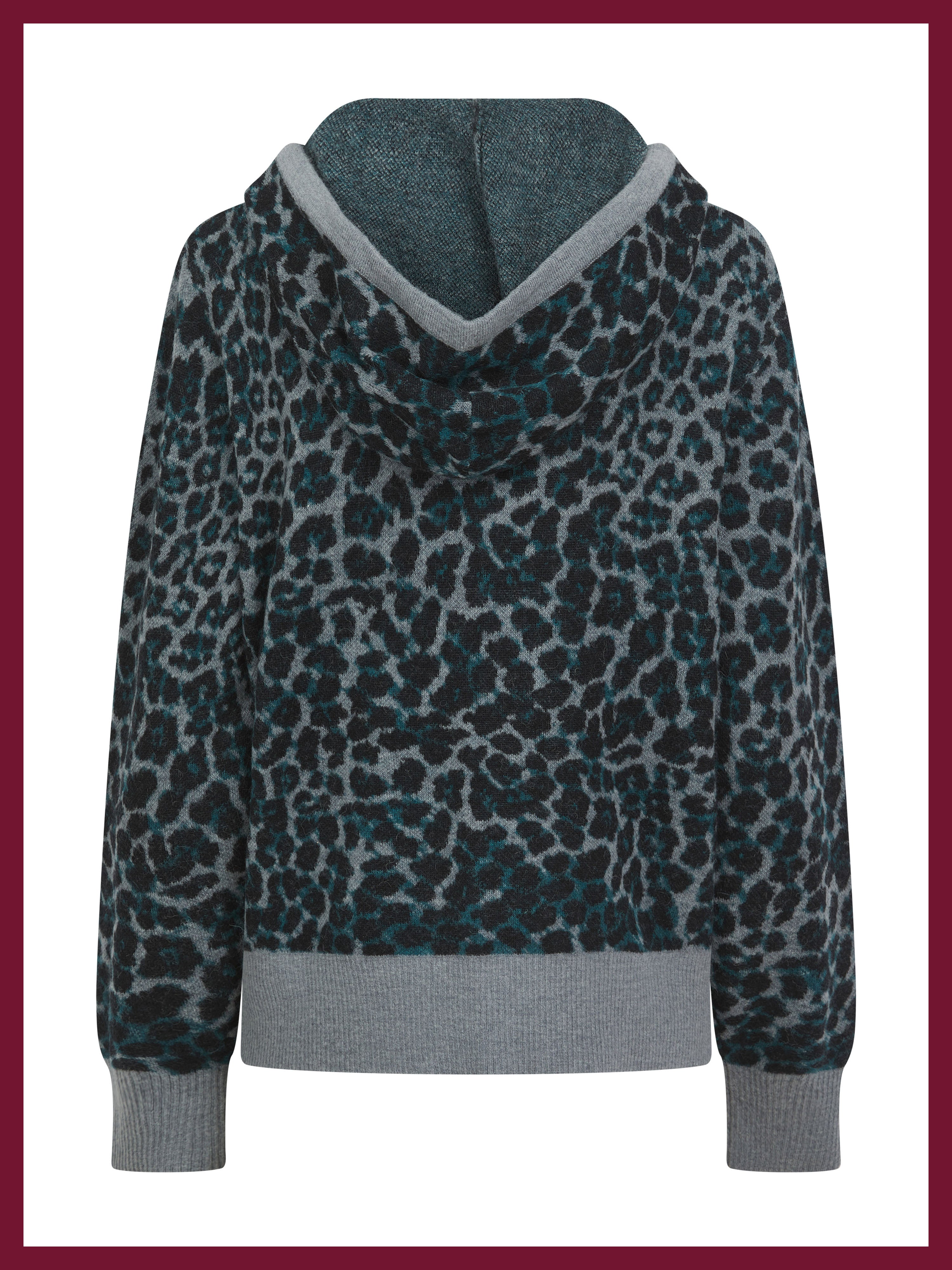 Leopard Norwood Hoodie in Grey