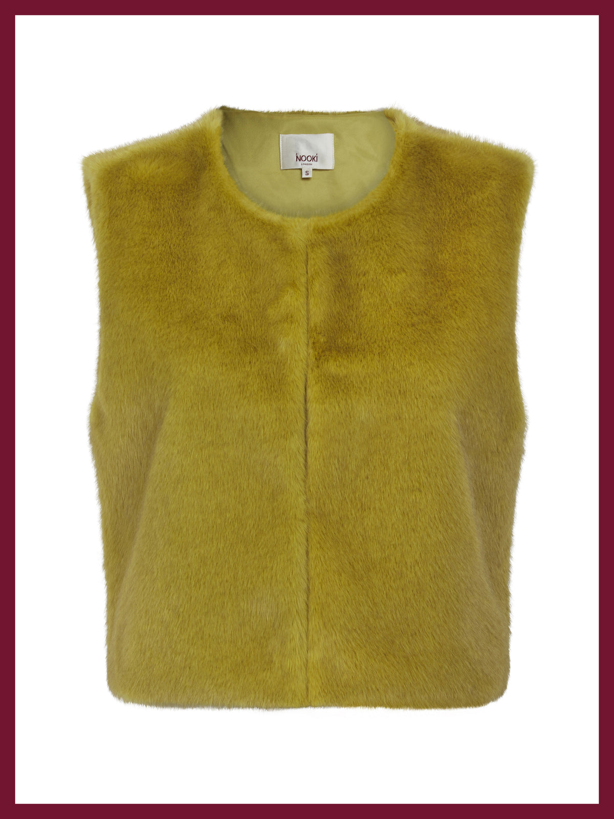 Edelweiss Faux Fur Gilet - Chartreuse