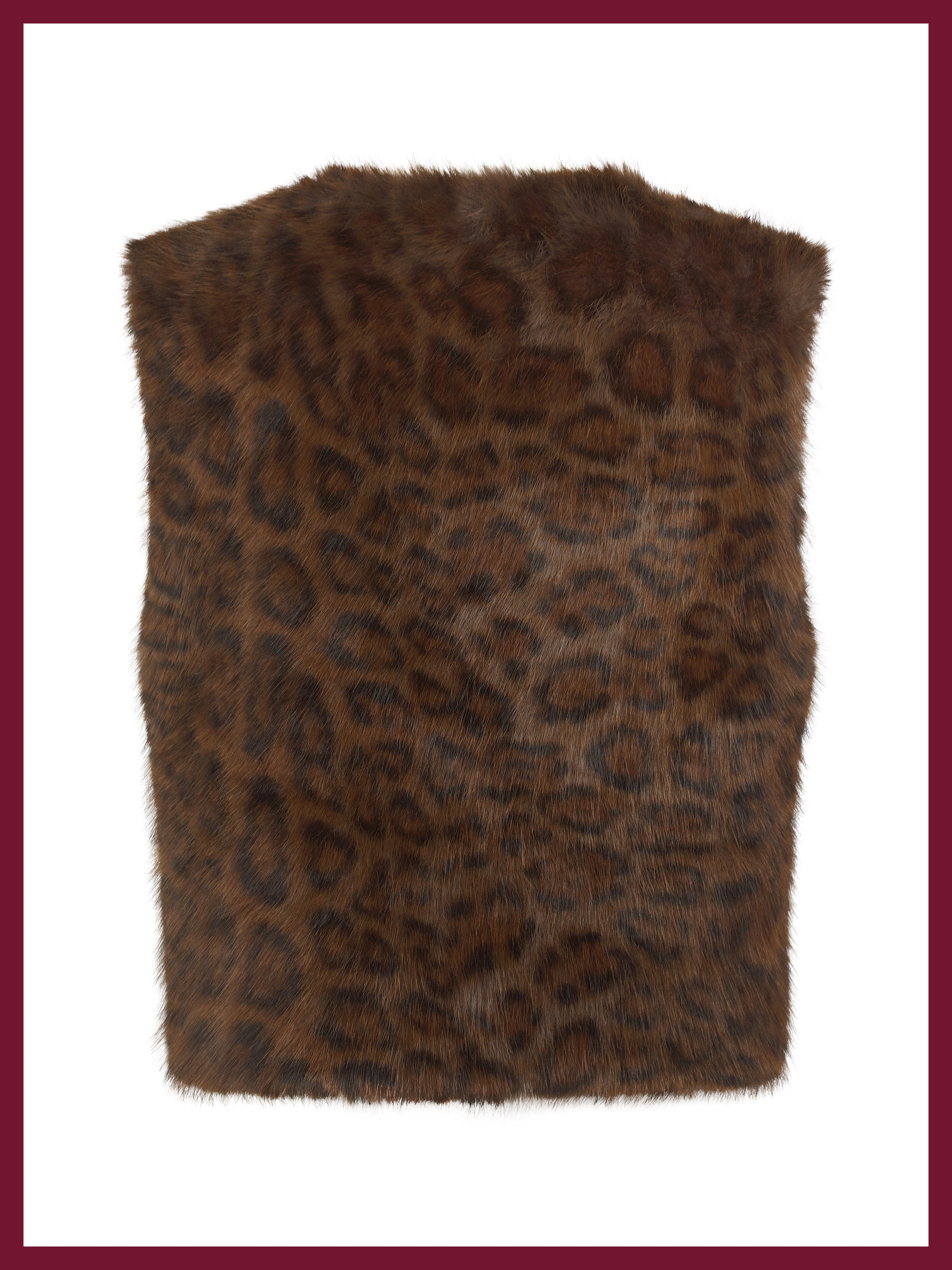 Edelweiss Faux Fur Gilet - Chocolate Leopard