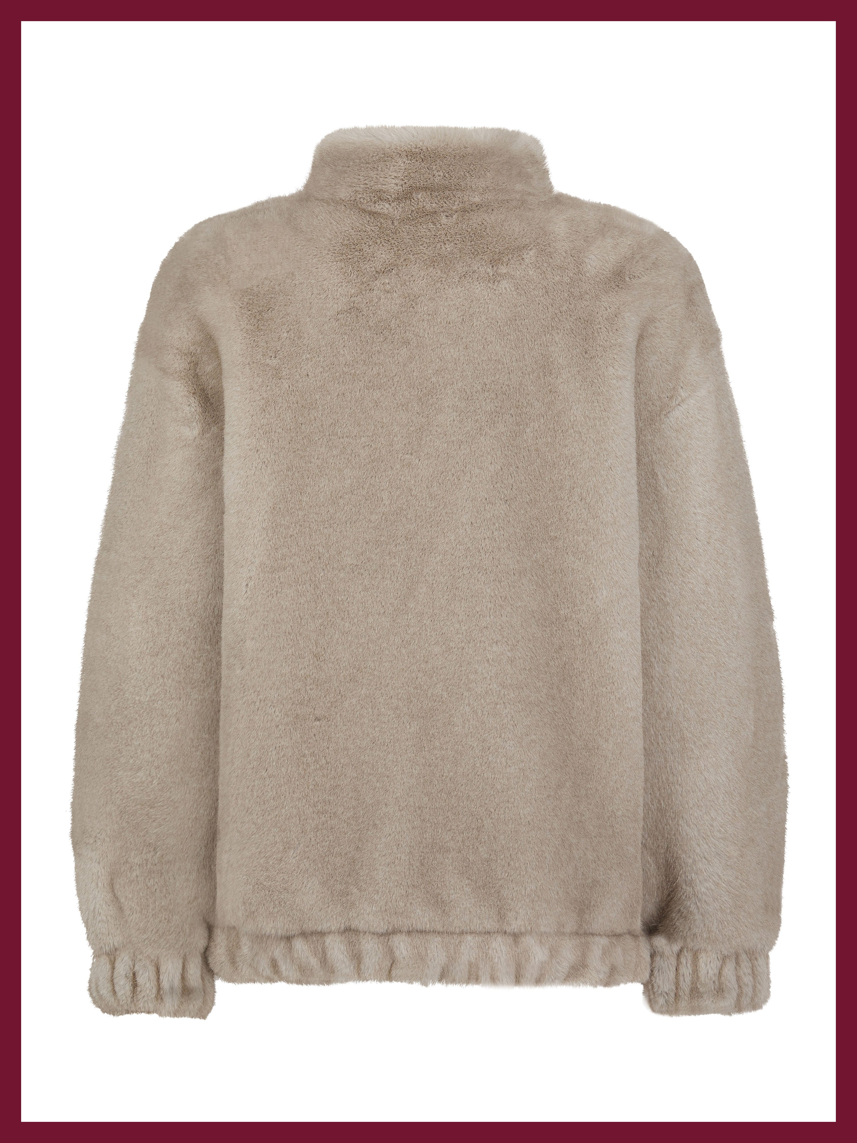 Aubrey Faux Fur Jacket In Grey