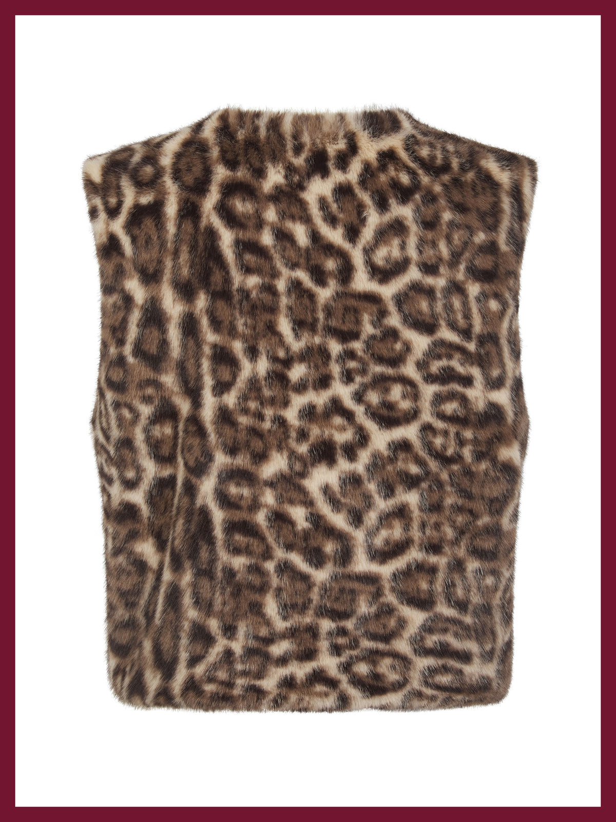 Edelweiss Faux Fur Gilet - Natural Leopard