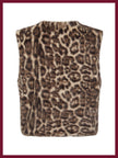 Edelweiss Faux Fur Gilet - Natural Leopard