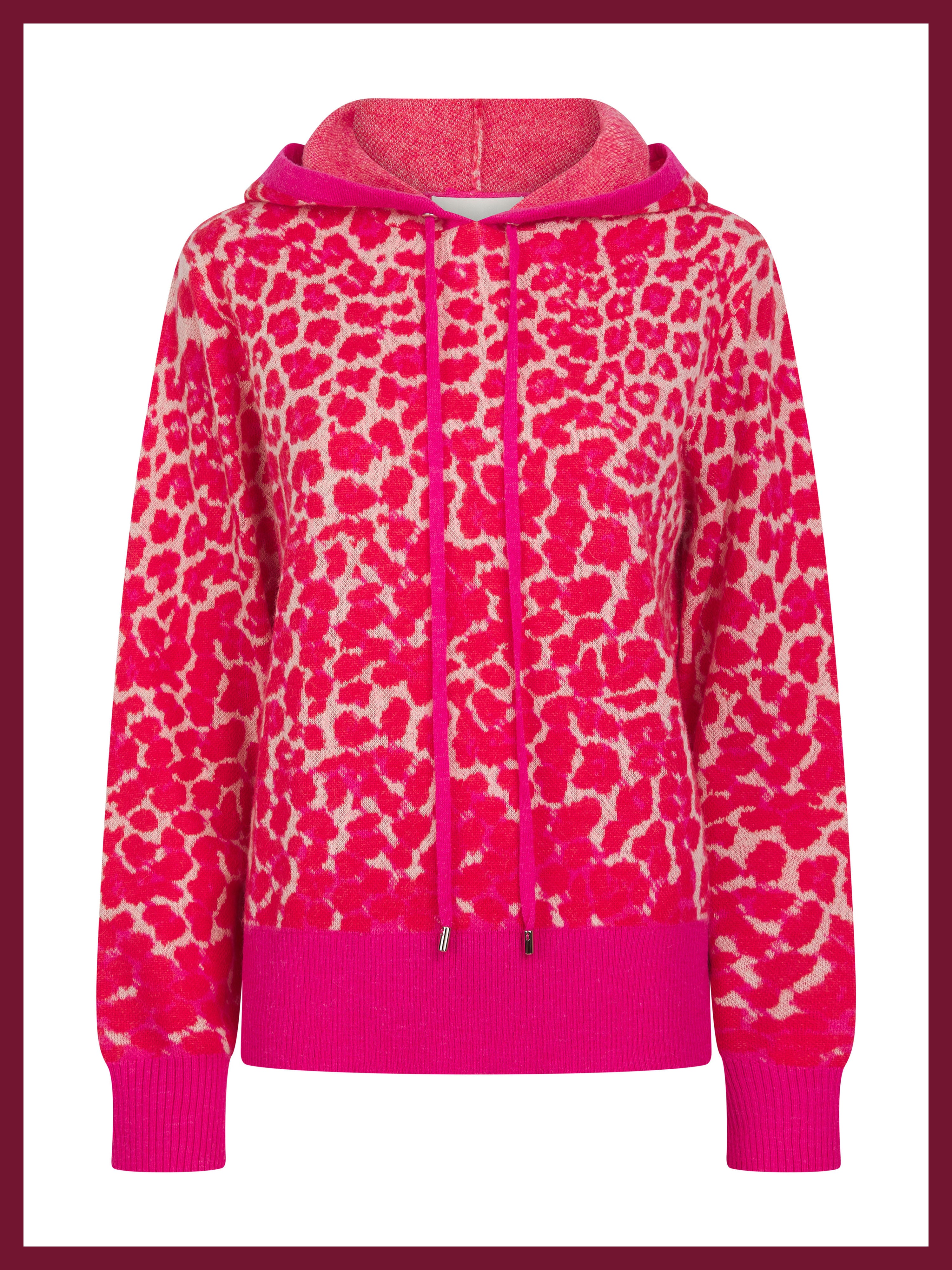 Leopard Norwood Hoodie in Pink