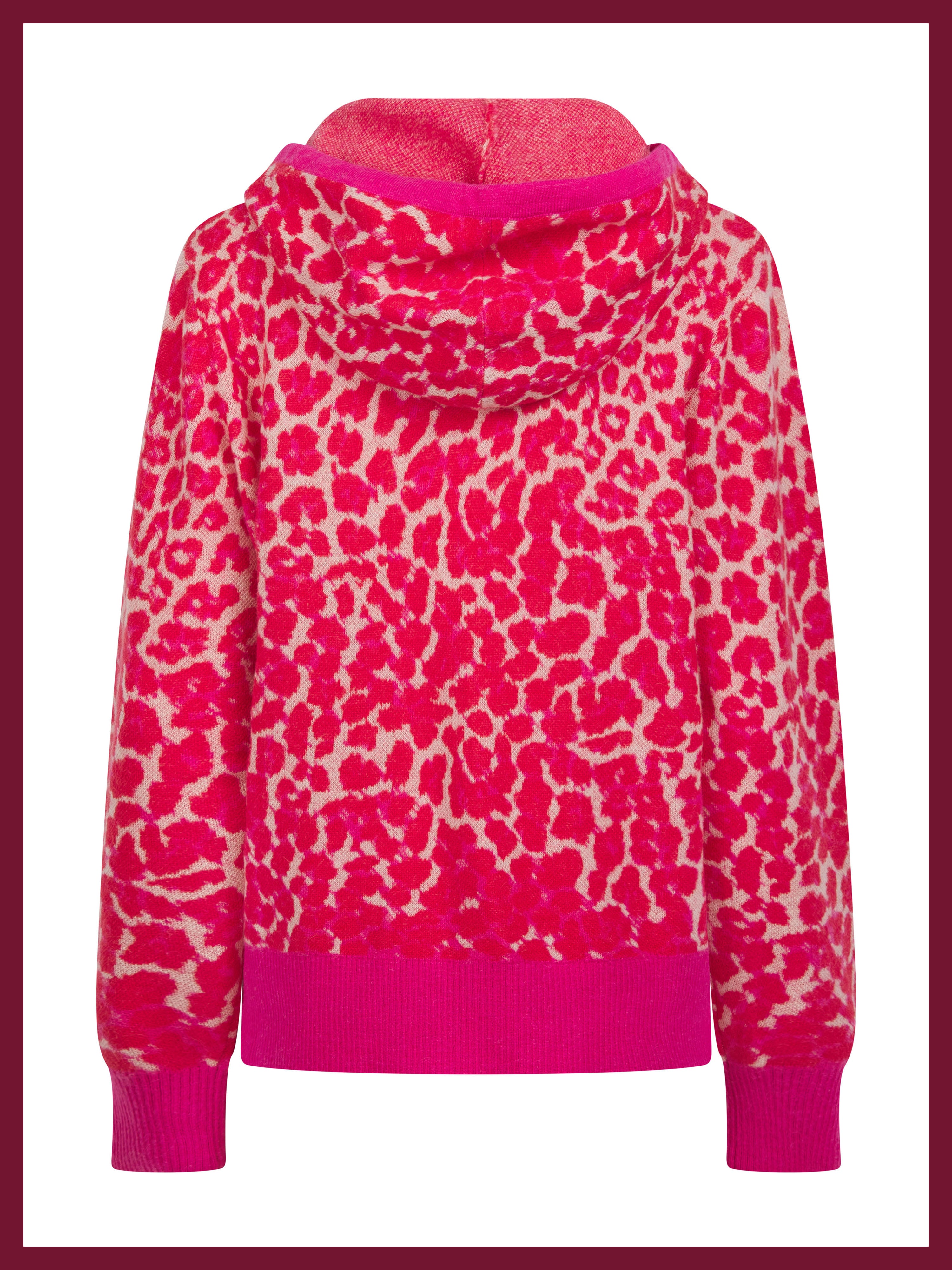 Leopard Norwood Hoodie in Pink