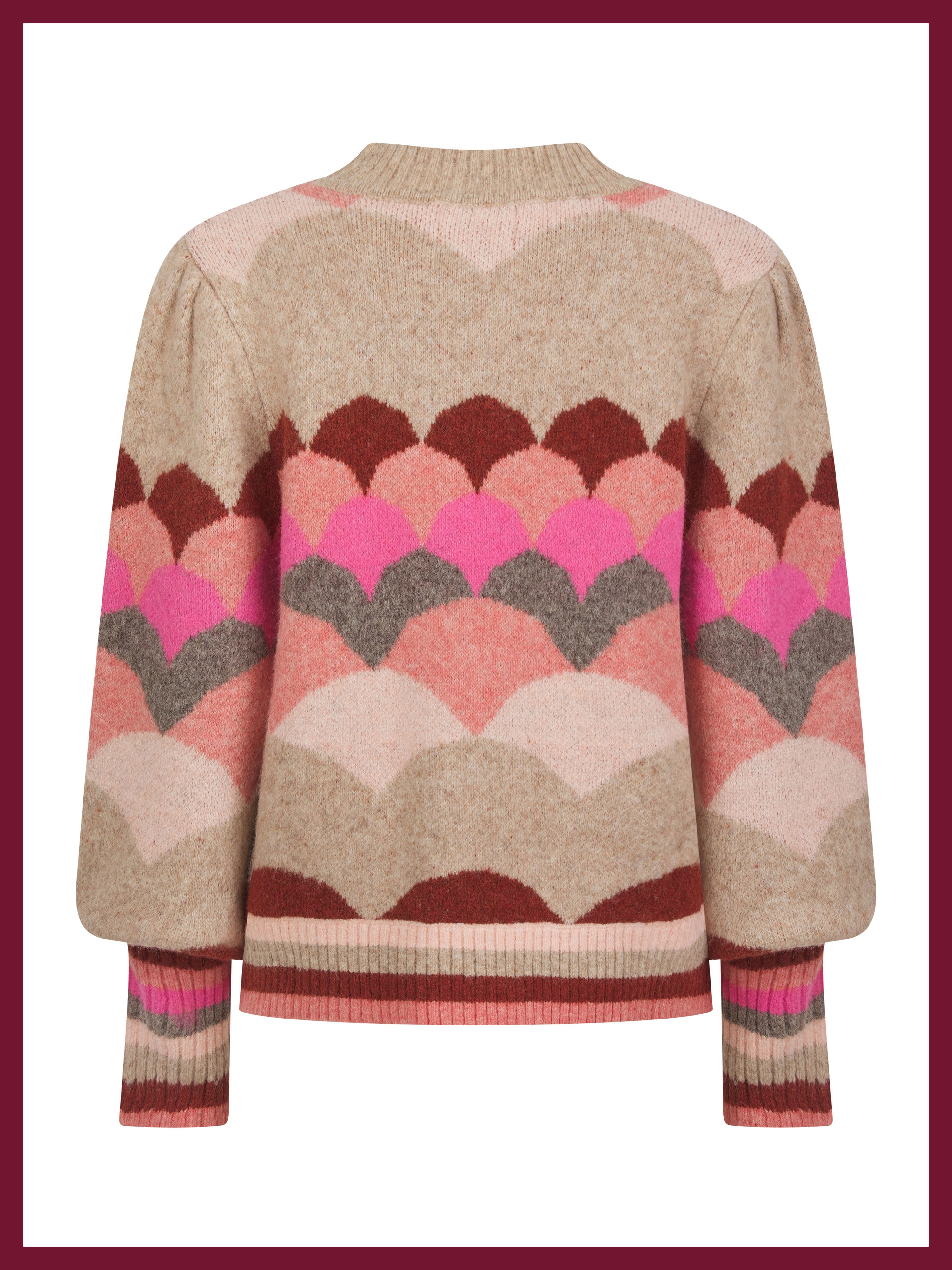 Mabel Scallop Pattern Jumper in Pink