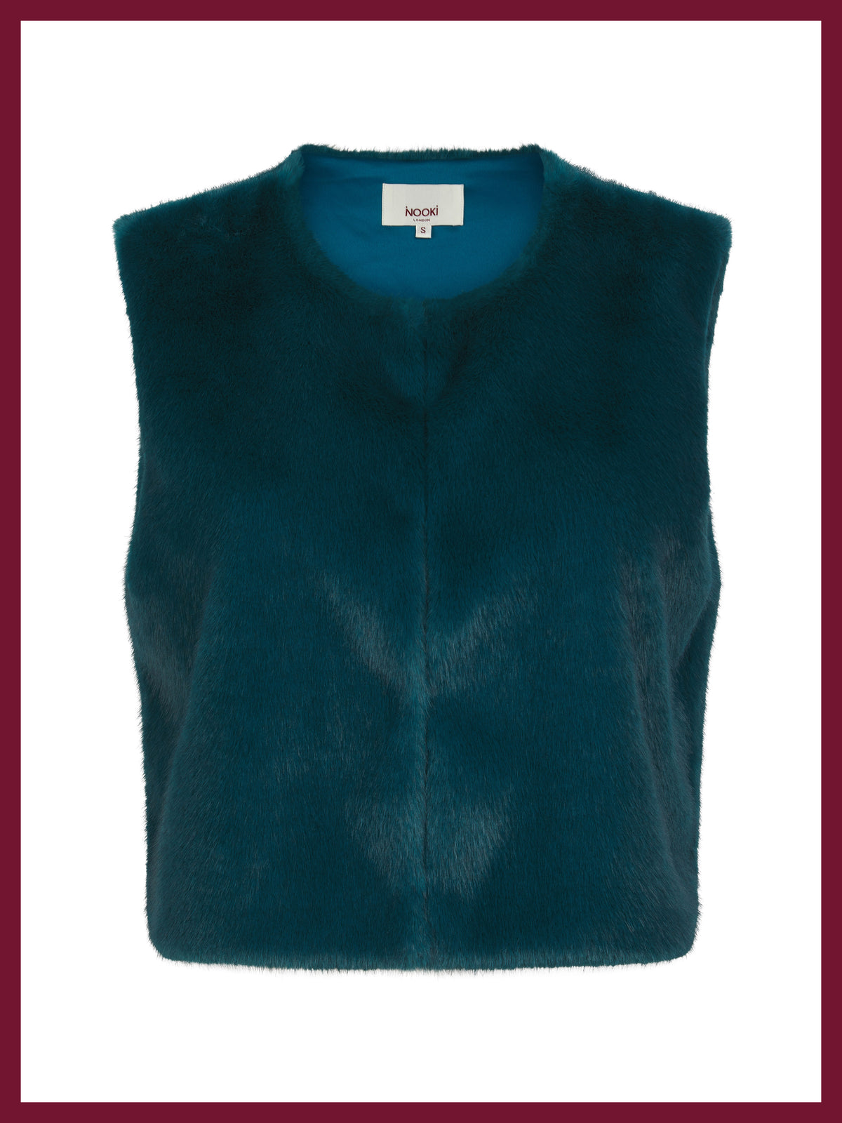 Edelweiss Faux Fur Gilet - Teal