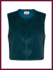 Edelweiss Faux Fur Gilet - Teal