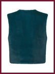 Edelweiss Faux Fur Gilet - Teal