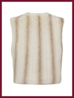 Edelweiss Faux Fur Gilet - Cream Zig Zag