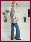 Women's metallic gold kimono for festive party outfits