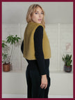 Edelweiss Faux Fur Gilet - Chartreuse