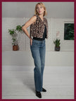 Edelweiss Faux Fur Gilet - Natural Leopard
