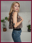 Edelweiss Faux Fur Gilet - Natural Leopard