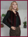 Edelweiss Faux Fur Gilet - Plum Zig Zag