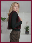Edelweiss Faux Fur Gilet - Plum Zig Zag