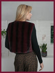 Edelweiss Faux Fur Gilet - Plum Zig Zag