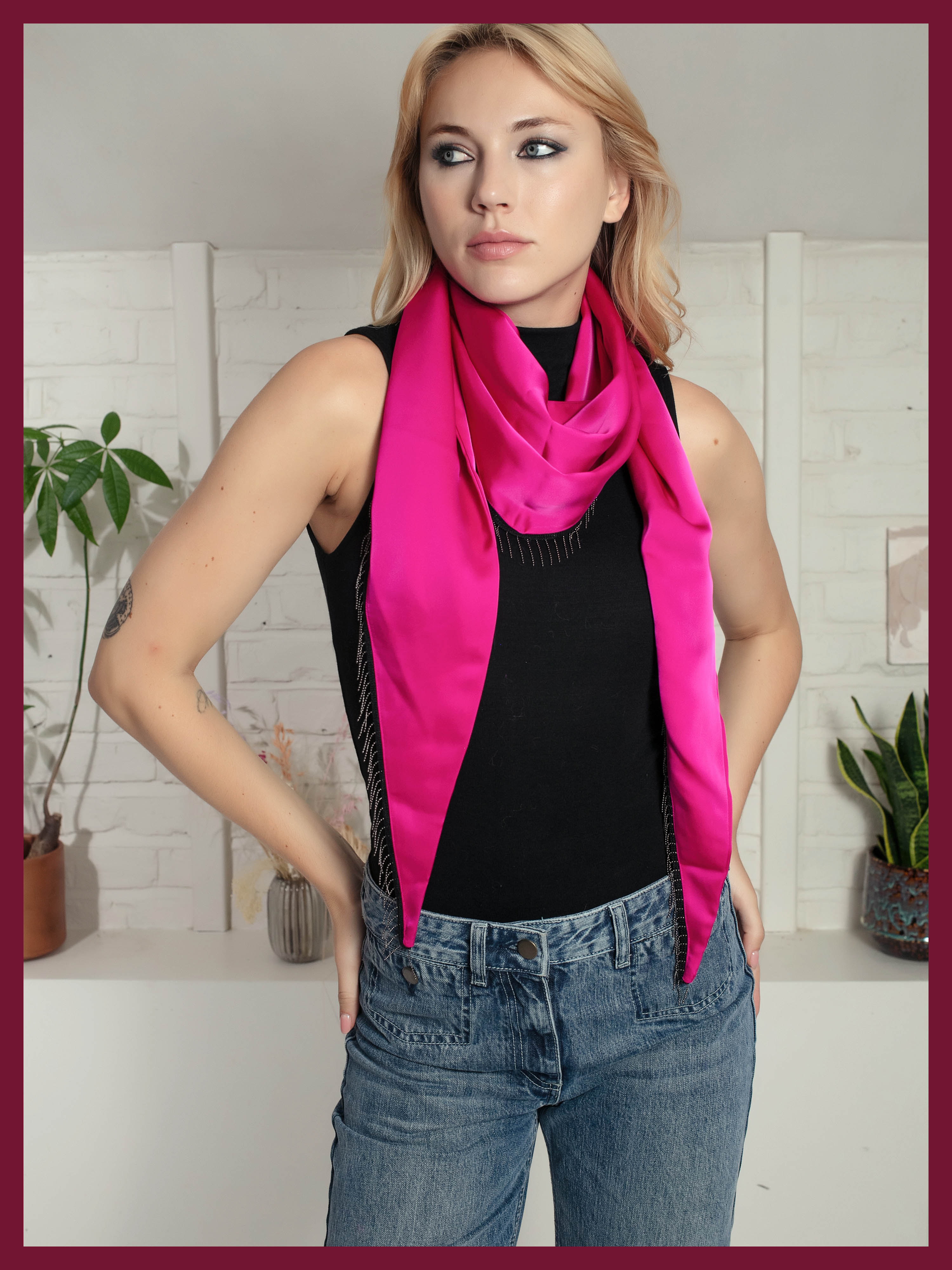 Frankin Scarf In Fuchsia