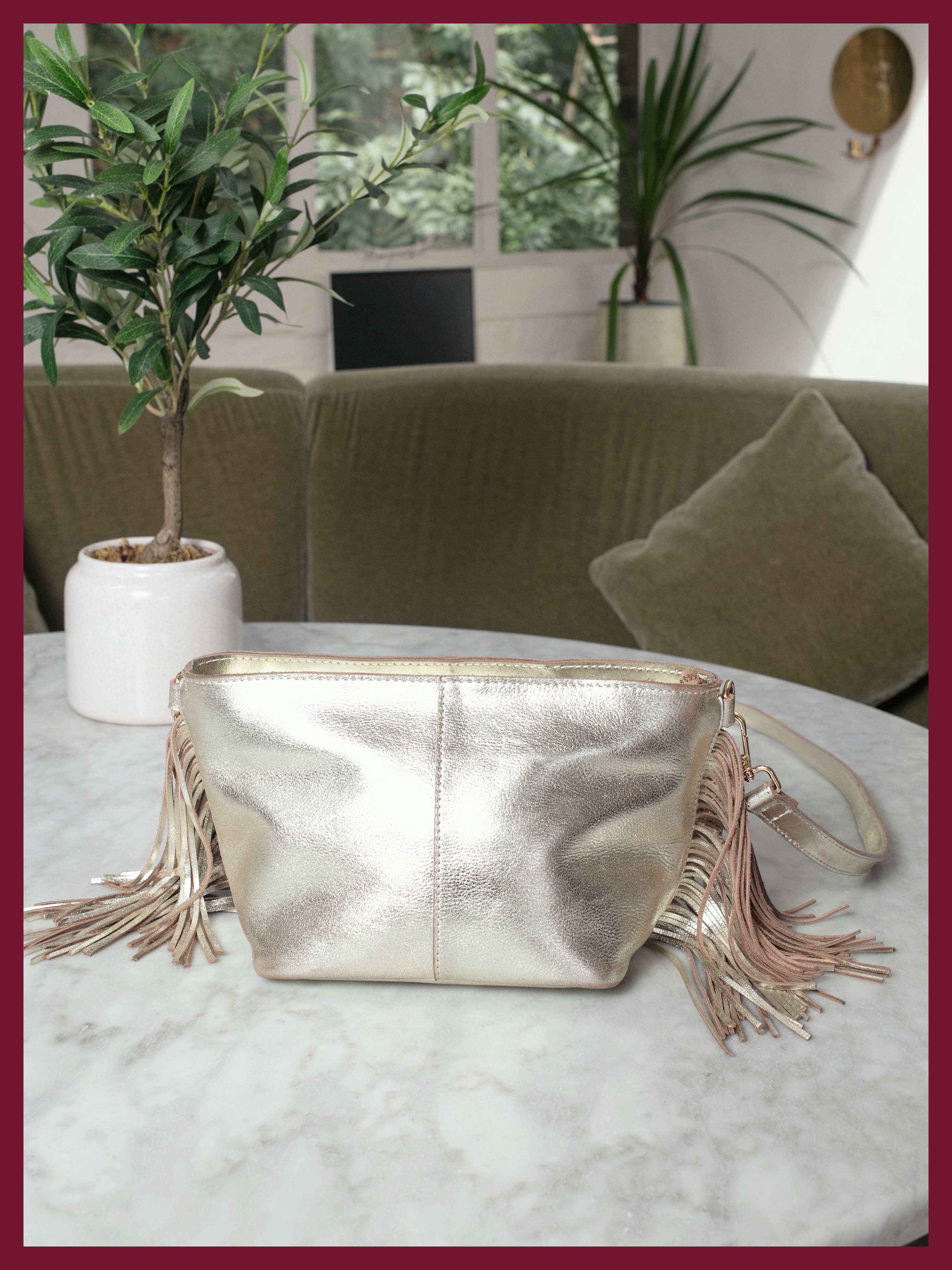 Kingston Tassle Cross Body Bag - Gold