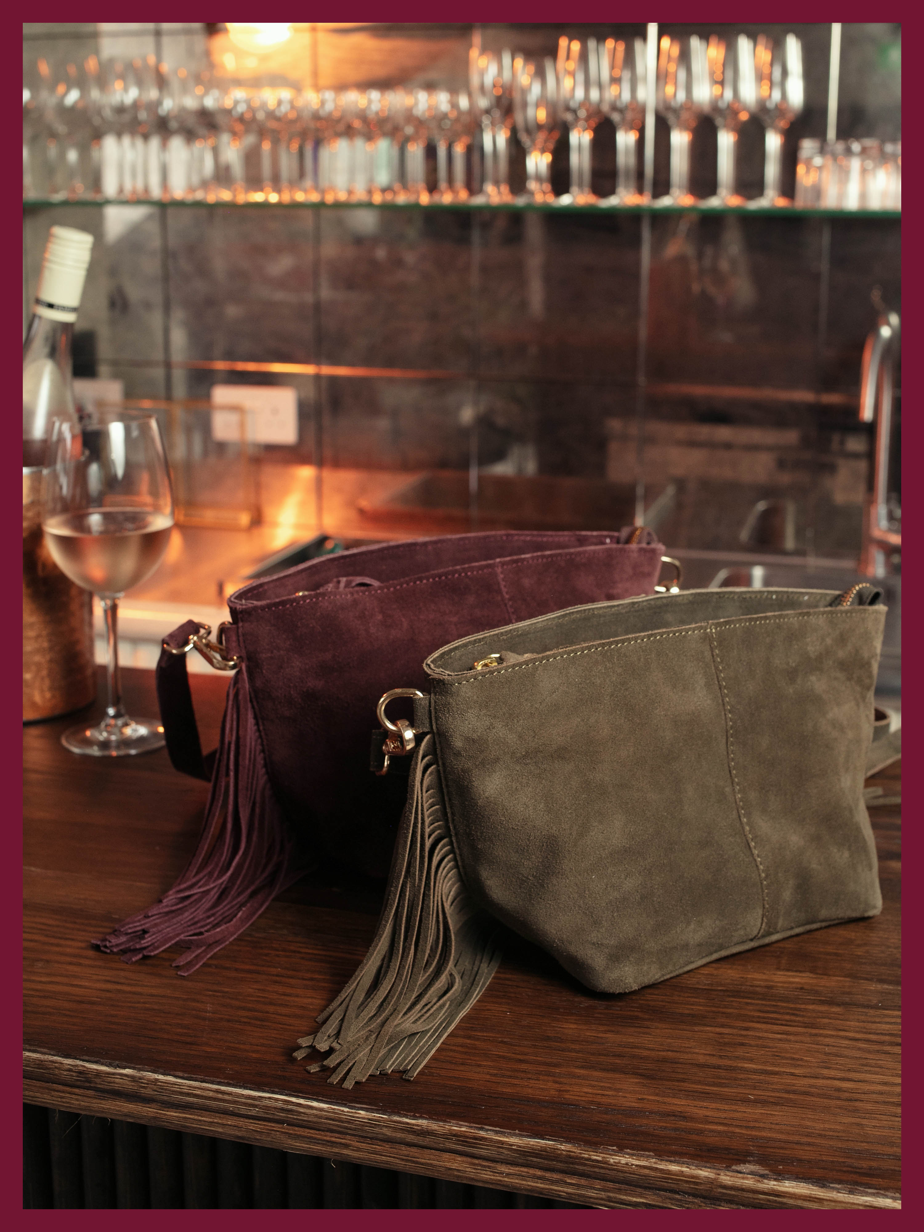 Kingston Tassle Cross Body Bag - Olive