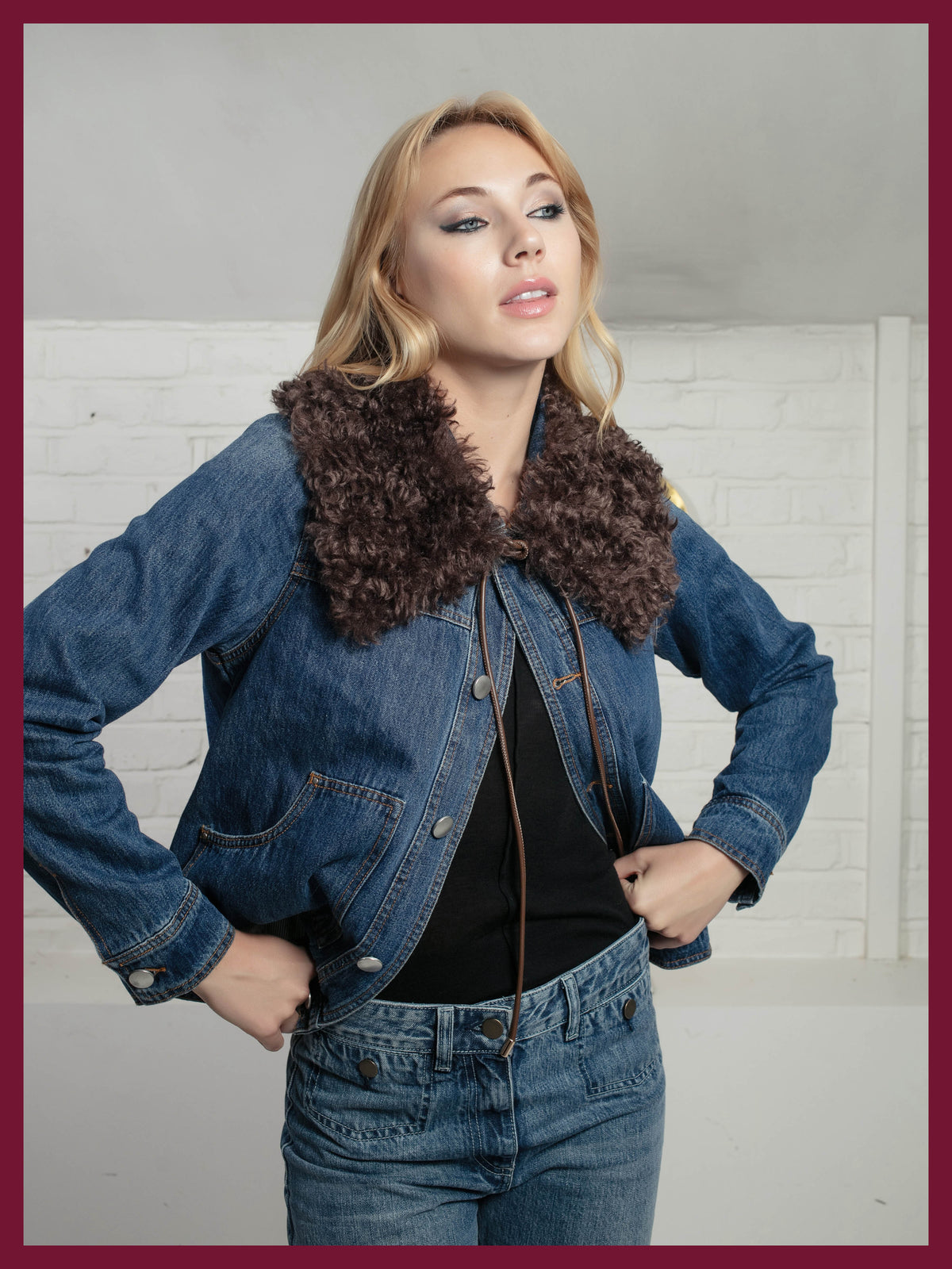 Klara Fur Collar In Chocolate