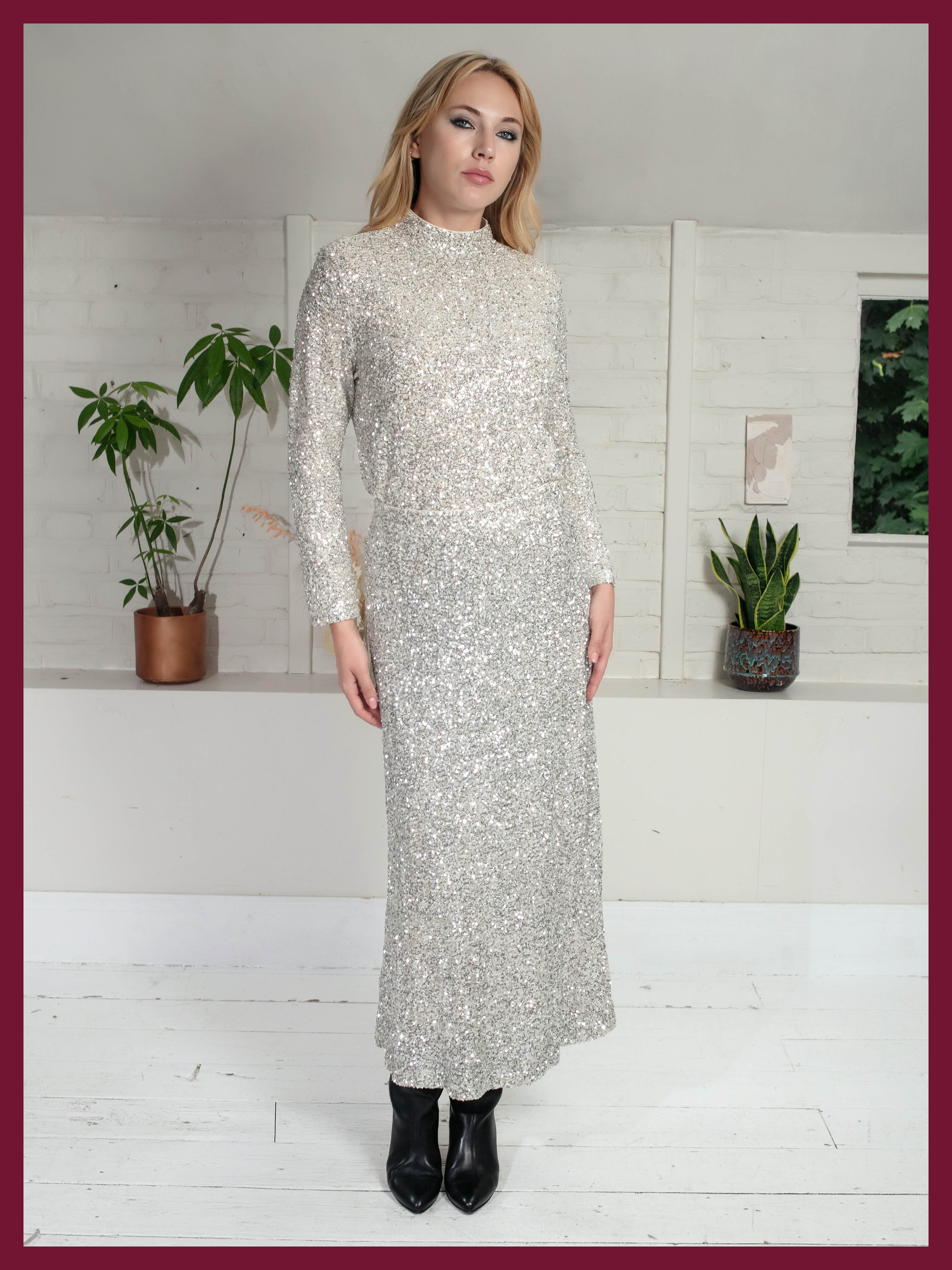 Philippa Sequin Skirt In Gold