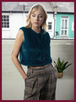 Edelweiss Faux Fur Gilet - Teal
