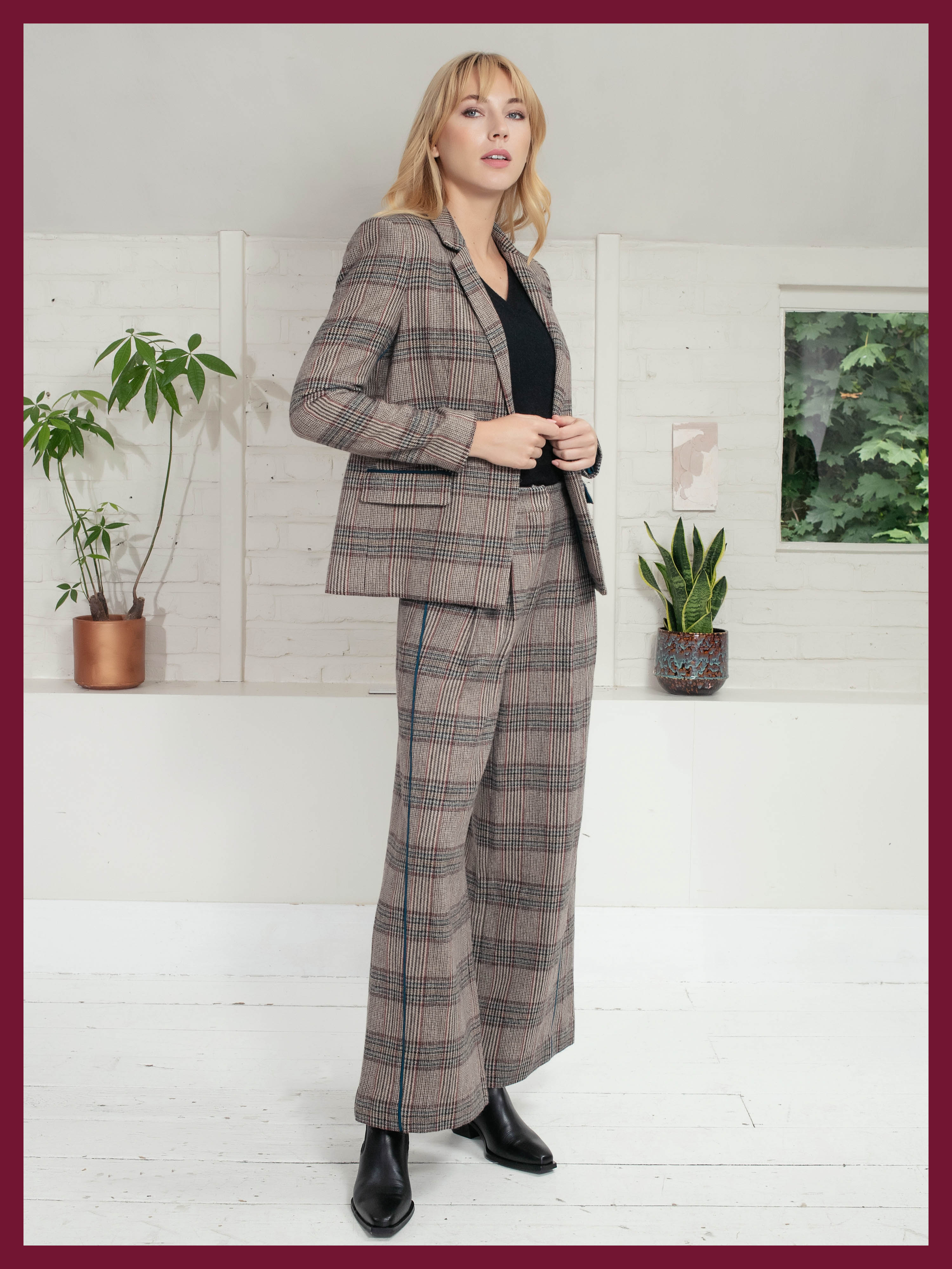 Michaela Check Blazer