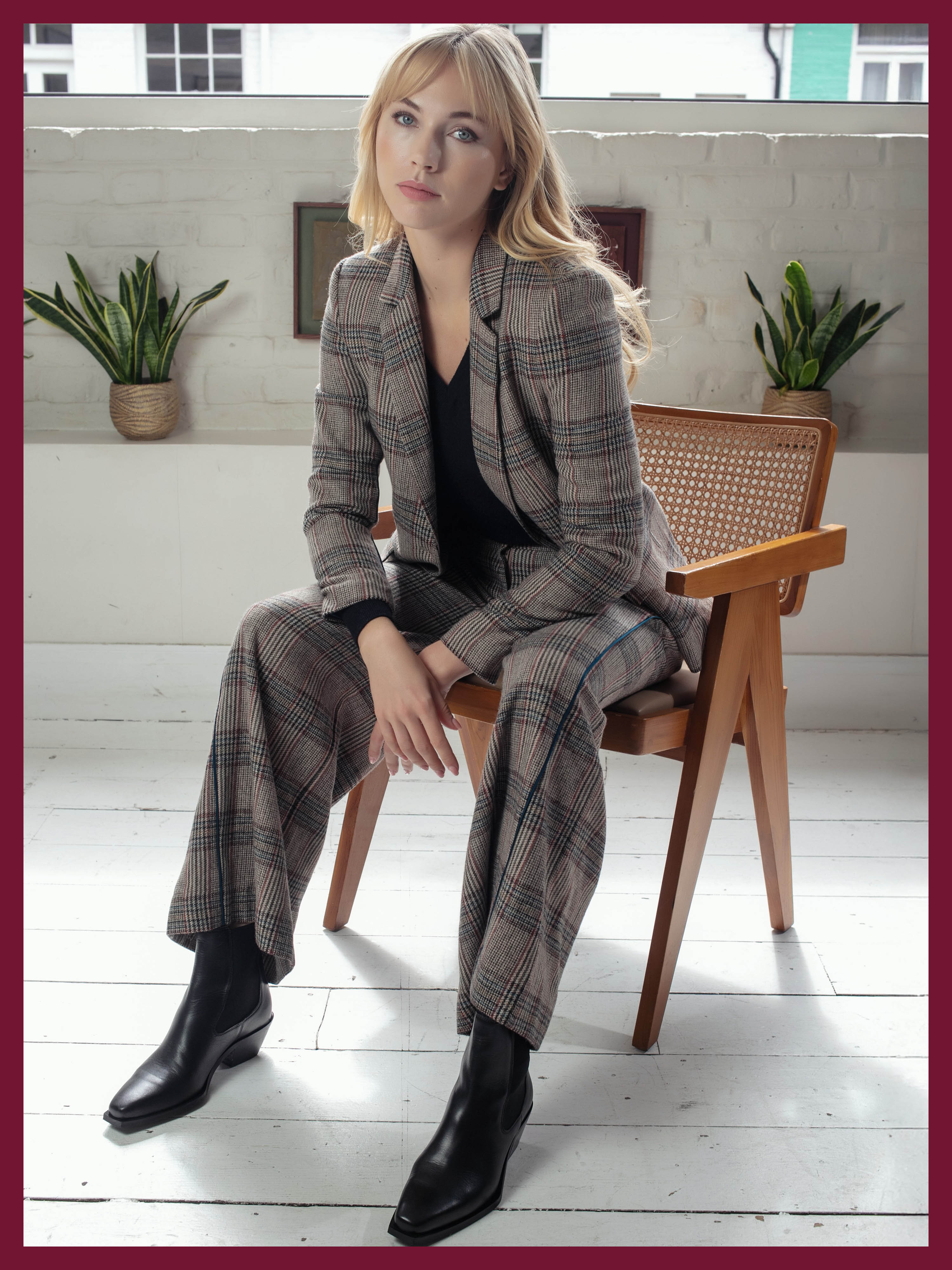 Michaela Check Blazer
