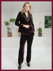 Sonia Tuxedo In Plum Leopard