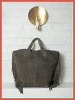 Vancouver Suede Tote - Olive